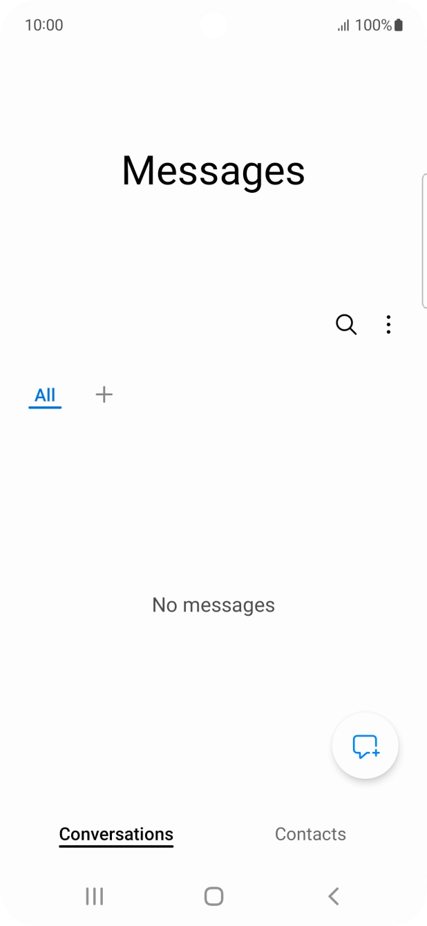 Press the new message icon. Press the new message icon.