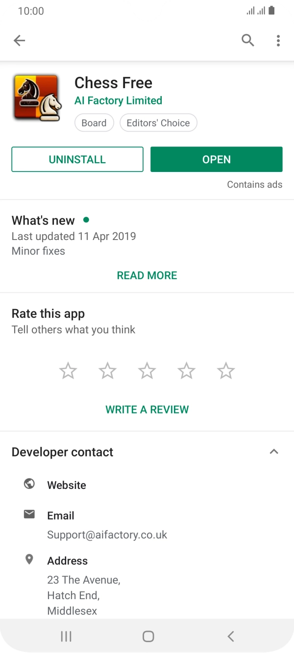 Press UNINSTALL.