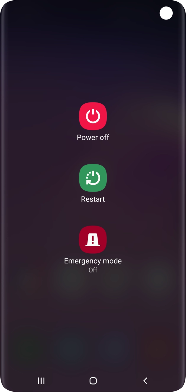 Press Power off.