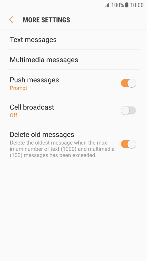 Press Text messages. Press Text messages.