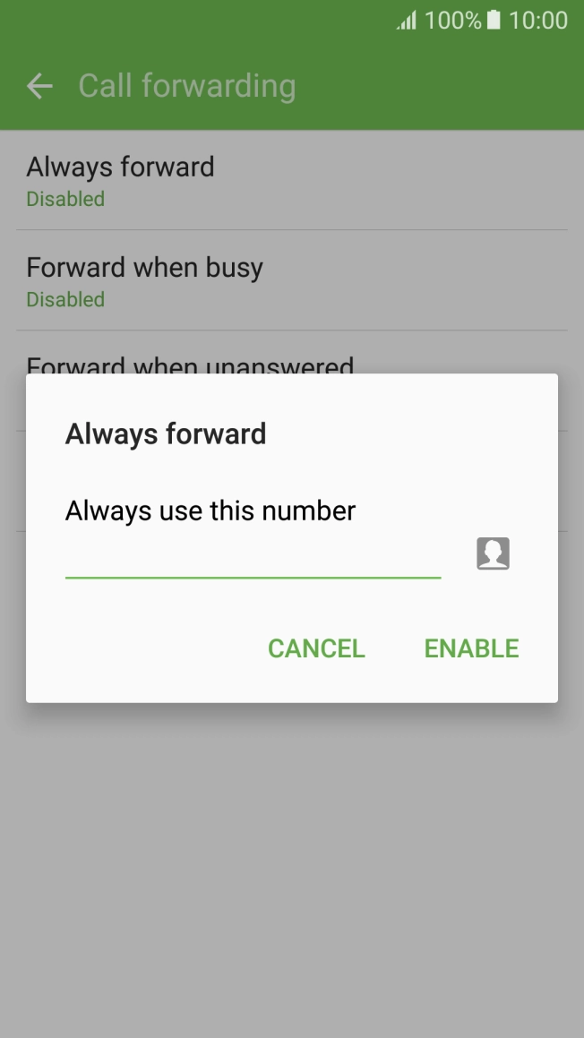 Key in 901 and press ENABLE.