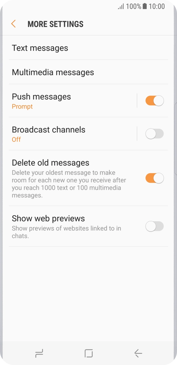 Press Text messages. Press Text messages.