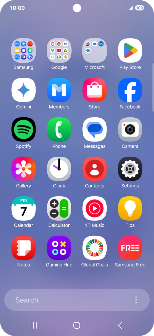 Press and hold the required app icon.