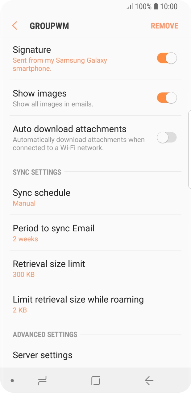 Press Sync schedule. Press Sync schedule.
