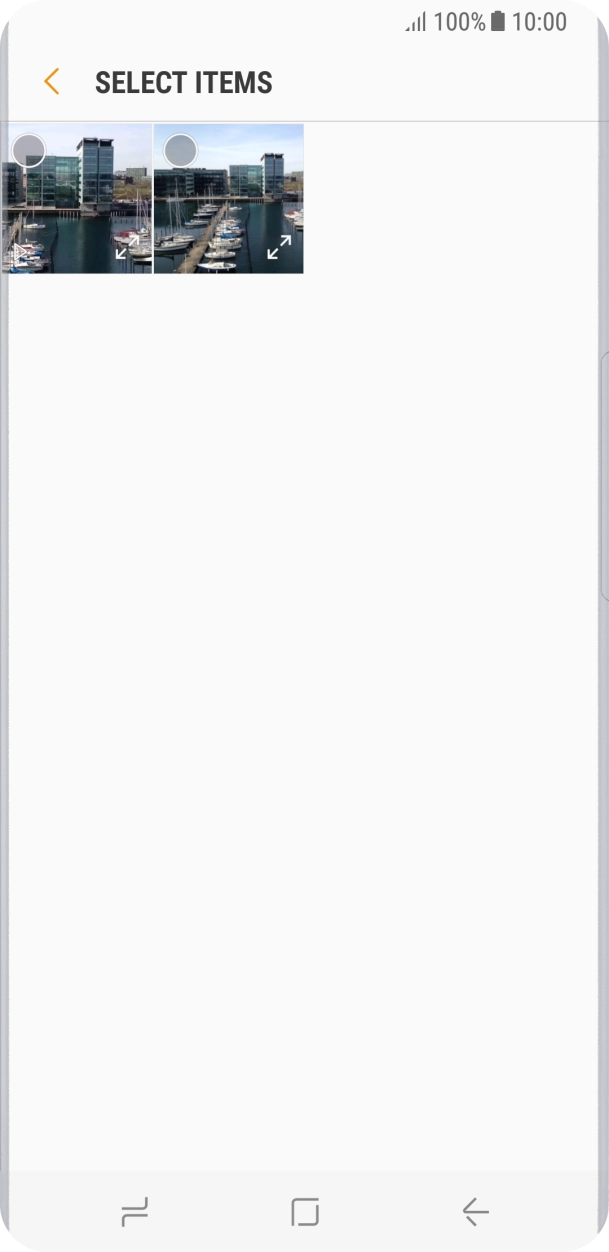 Press the required picture. Press the required picture.