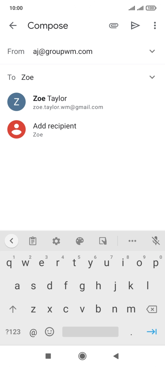 Press the required contact.