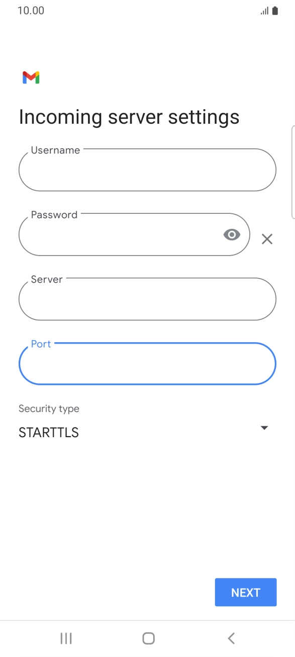 Press the drop down list below 'Security type'. Press the drop down list below 'Security type'.