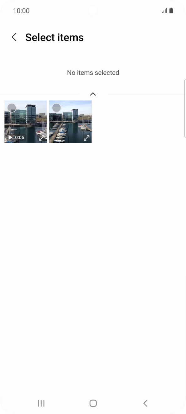 Press the required picture. Press the required picture.