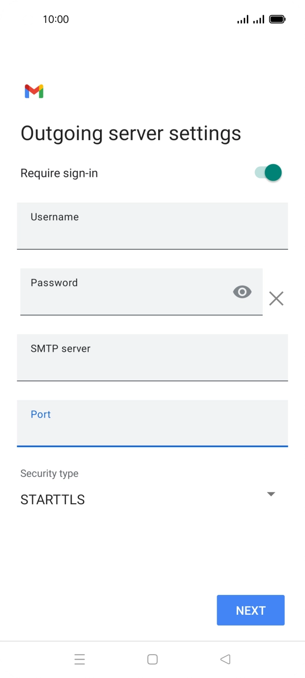 Press the drop down list below 'Security type'. Press the drop down list below 'Security type'.