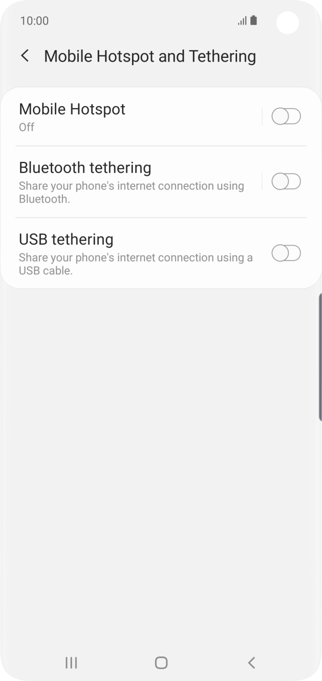 Press Mobile Hotspot. Press Mobile Hotspot.
