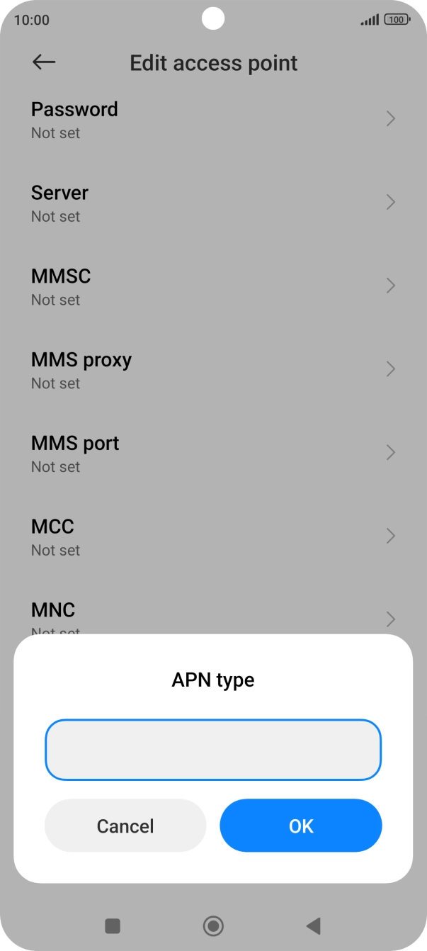 Key in mms and press OK. Key in mms and press OK.