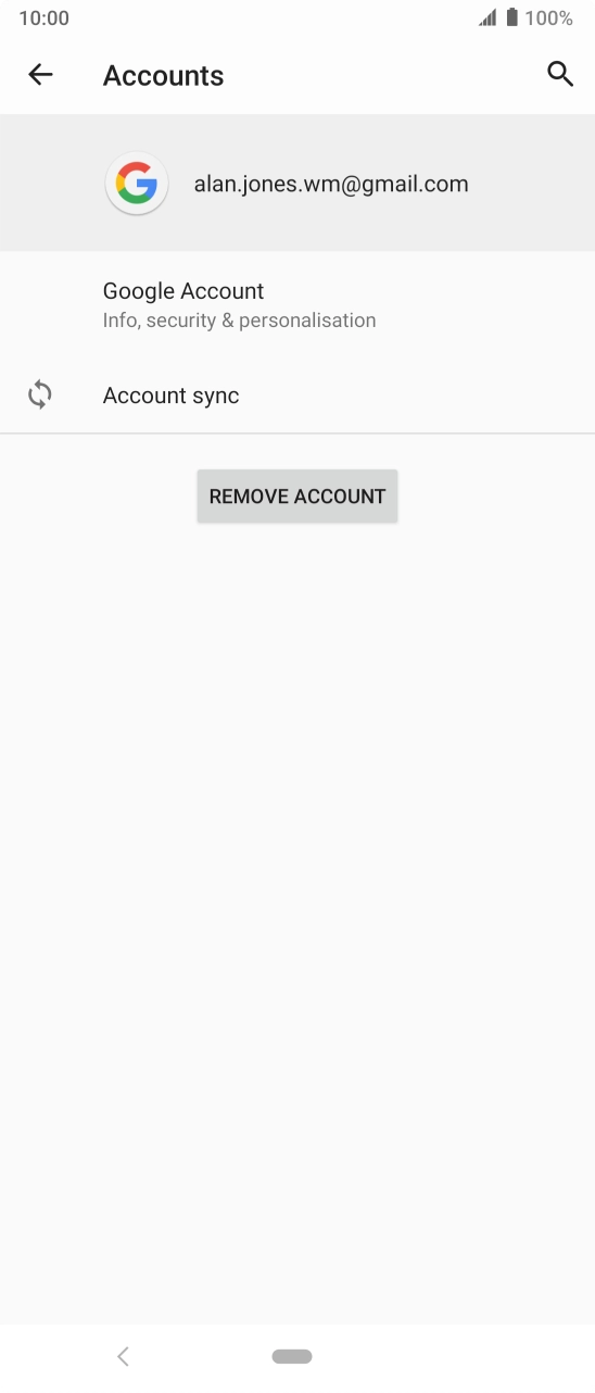 Press Account sync.