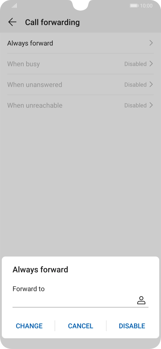 Press DISABLE.