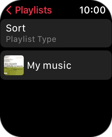 Press the required playlist. Press the required playlist.