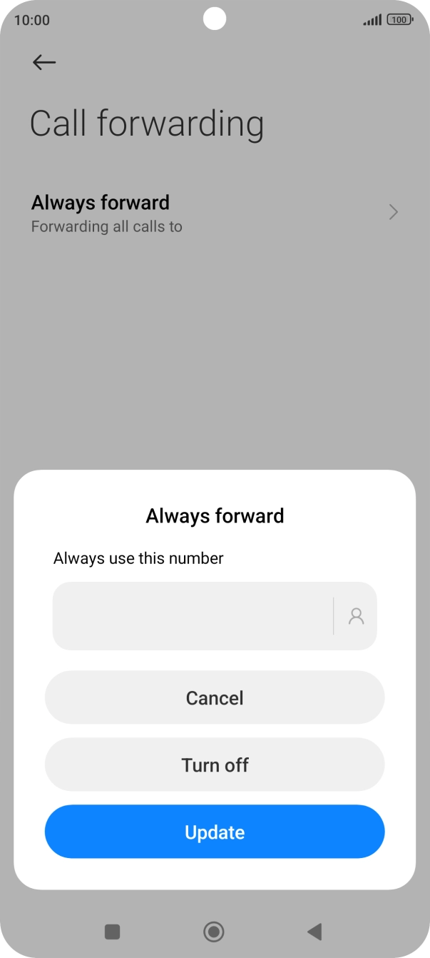Press Turn off.