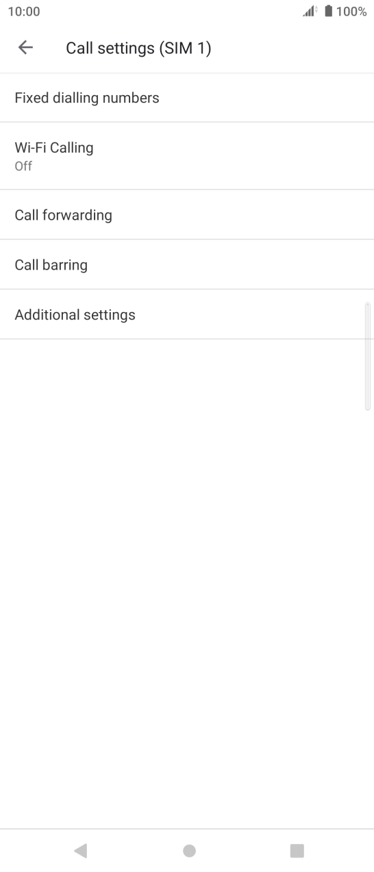 Press Additional settings.