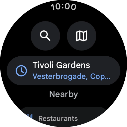 Press the search icon.