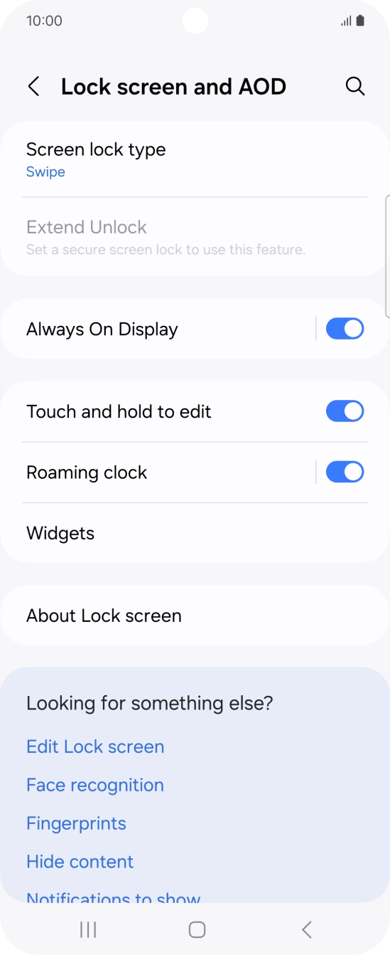 Press Screen lock type.