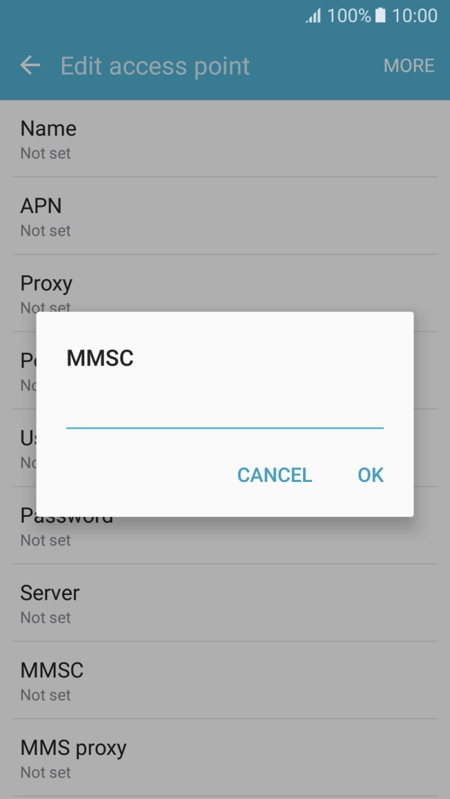 Key in http://mmsc.mms.o2.co.uk:8002 and press OK.