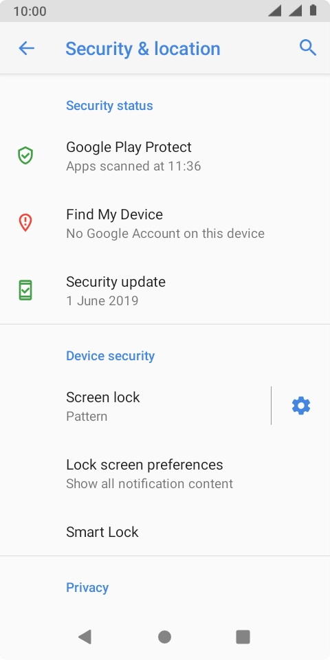 Press Screen lock and key in the phone lock code you created earlier. Press Screen lock and key in the phone lock code you created earlier.