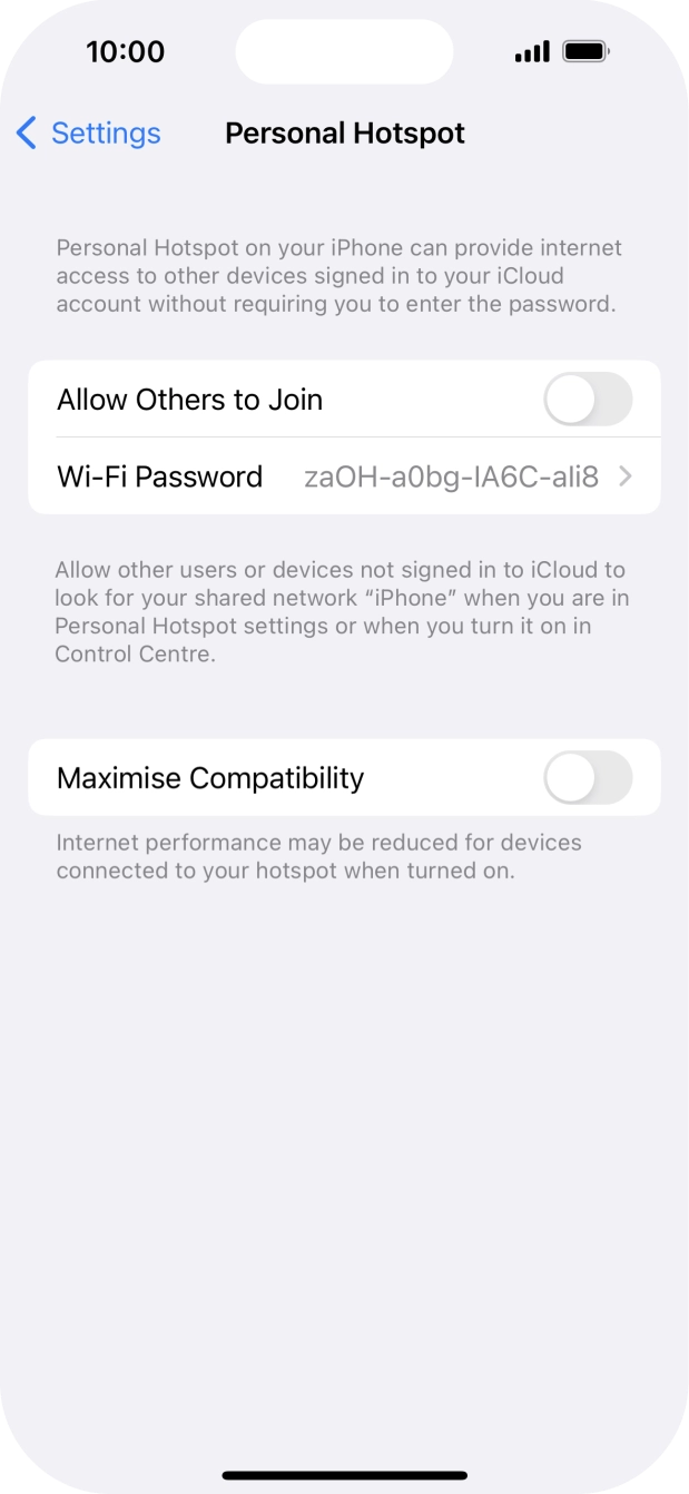 Press Wi-Fi Password and key in the required password. Press Wi-Fi Password and key in the required password.