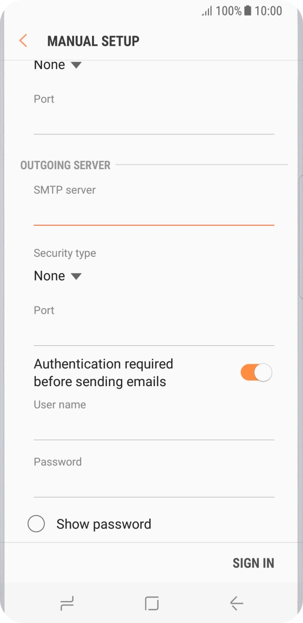 Press the drop down list below 'Security type'.