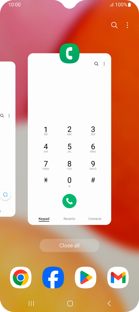 To end one running application, slide your finger upwards on the required application. To end one running application, slide your finger upwards on the required application.