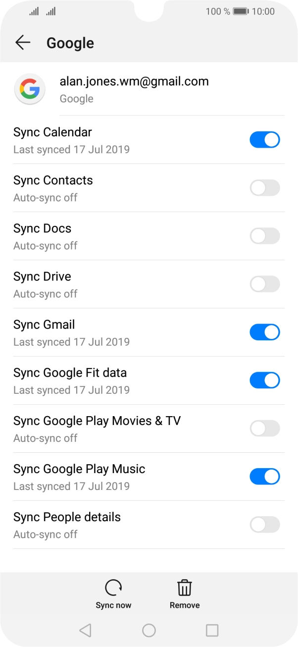 Press the indicator next to 'Sync Contacts' to turn on the function.
