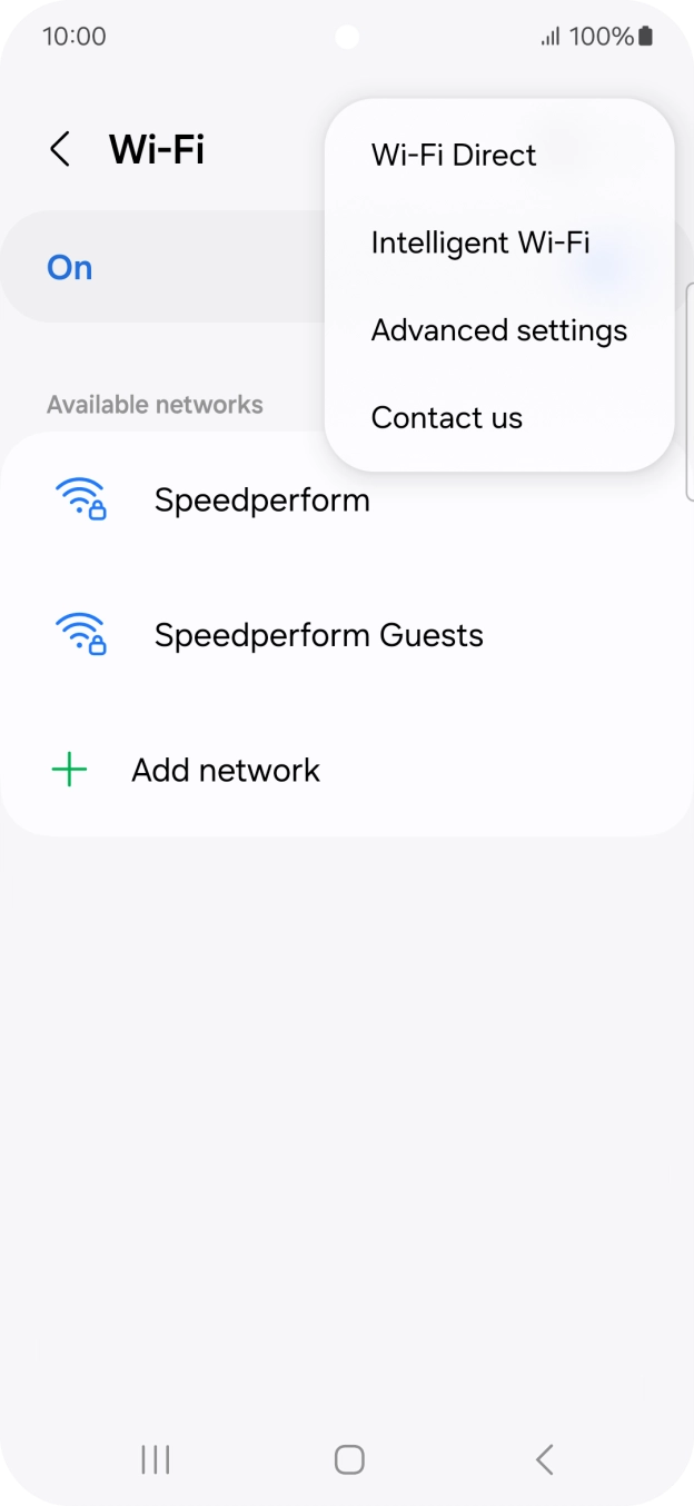 Press Intelligent Wi-Fi. Press Intelligent Wi-Fi.