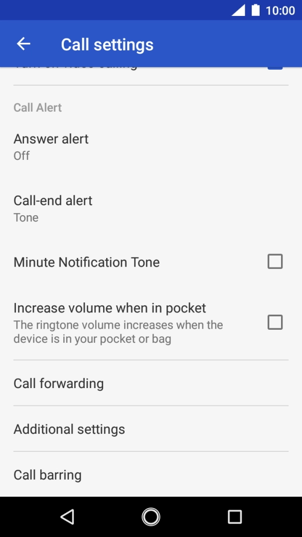 Press Additional settings. Press Additional settings.