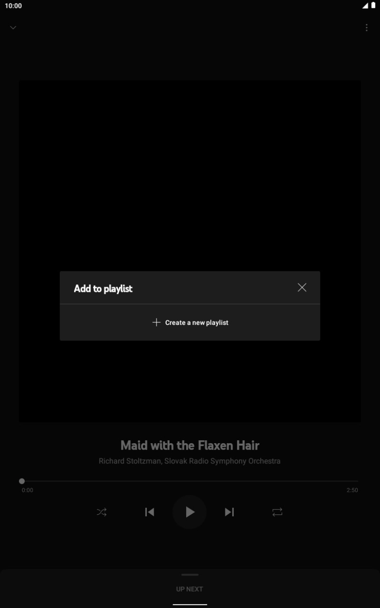 Press Create a new playlist. Press Create a new playlist.