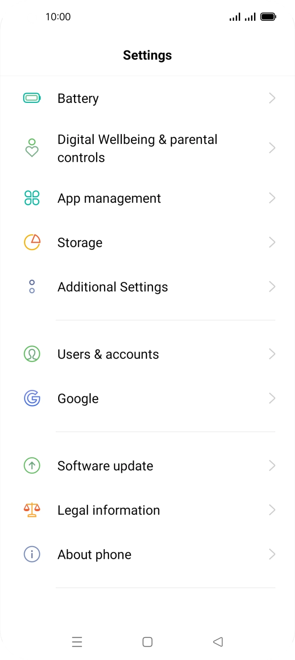 Press App management.