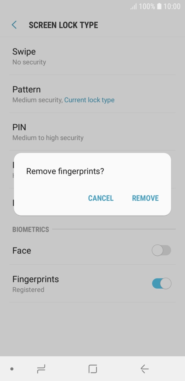 Press REMOVE. Press REMOVE.