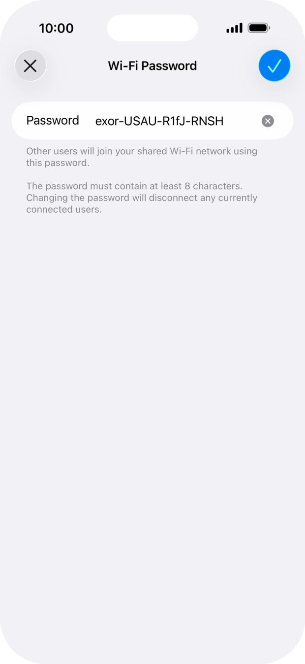 Press the confirm icon. Press the confirm icon.