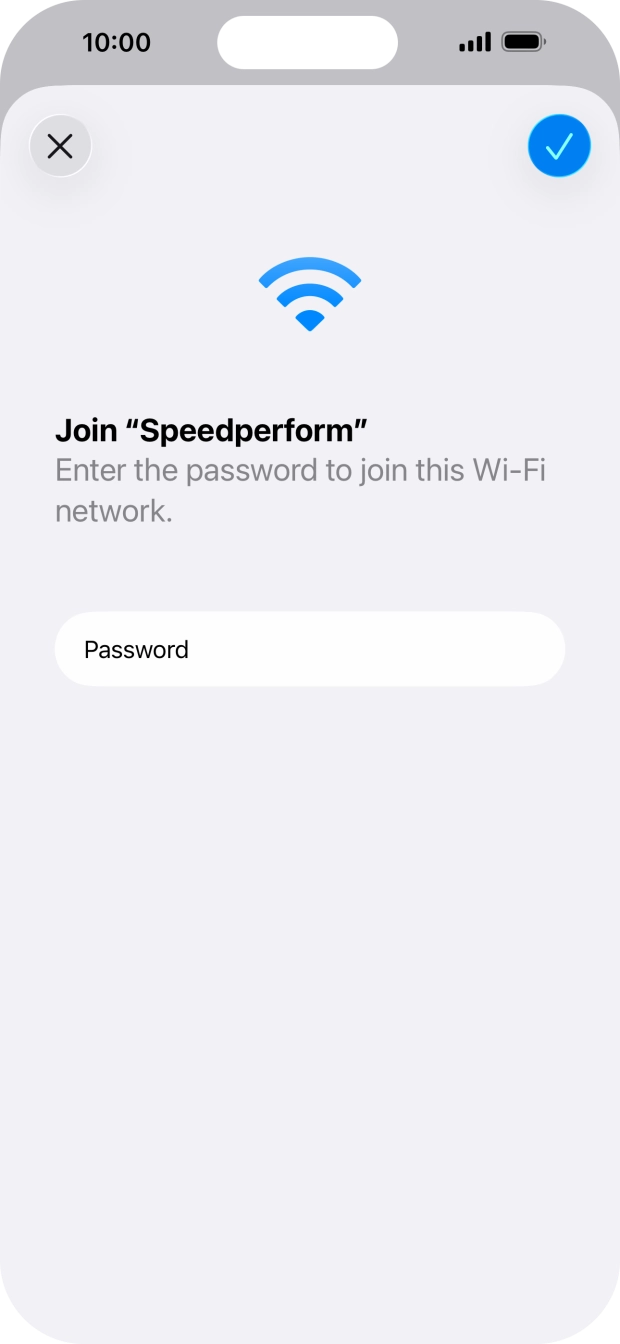 Press the confirm icon. Press the confirm icon.
