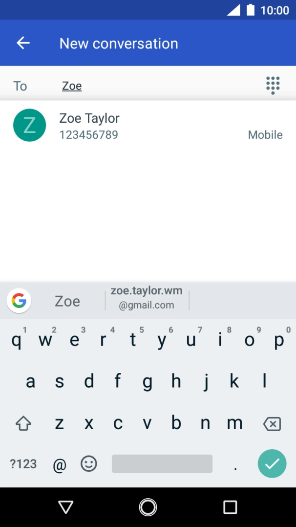 Press the required contact. Press the required contact.