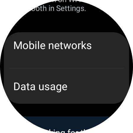 Press Mobile networks.