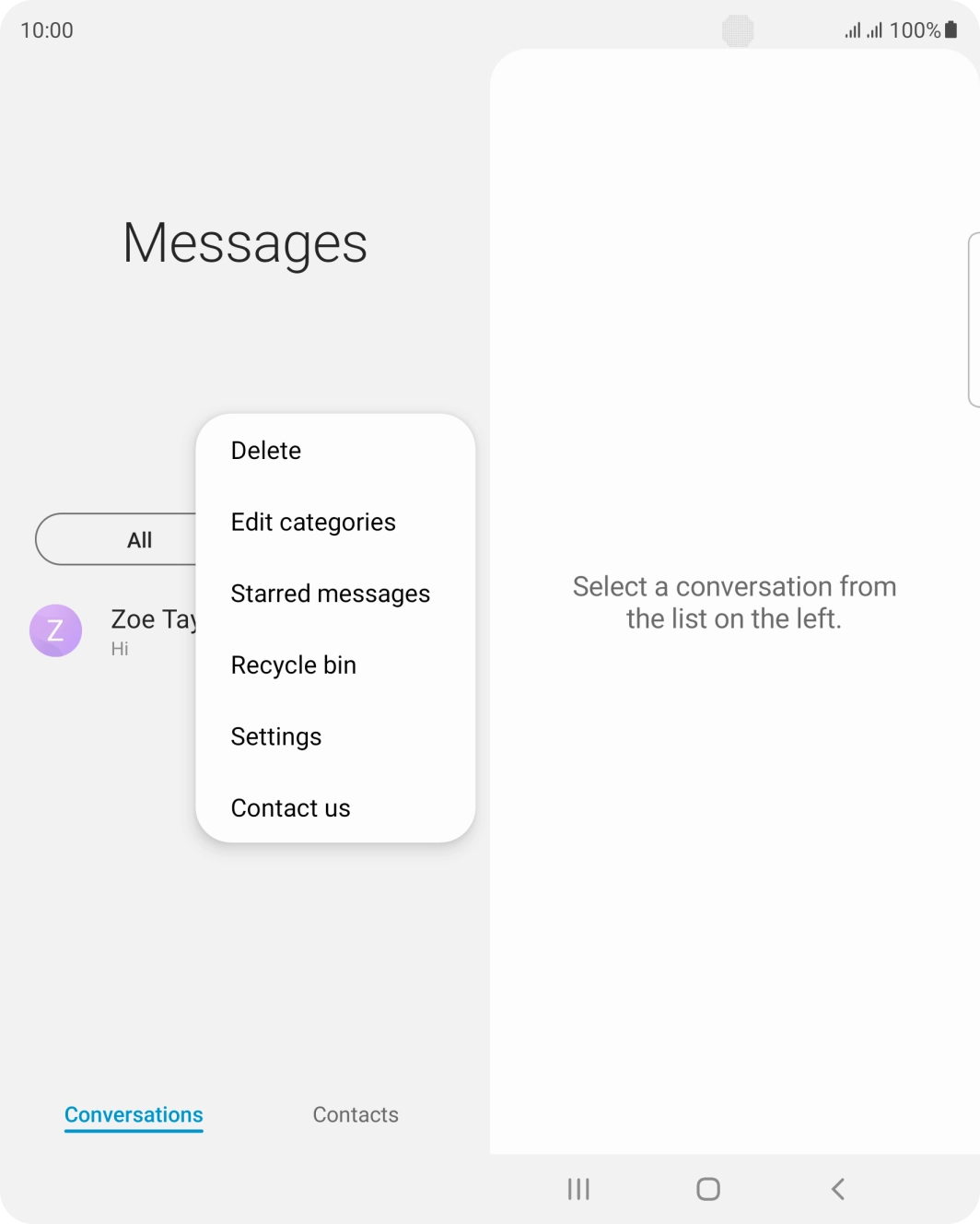 Press Settings. Press Settings.