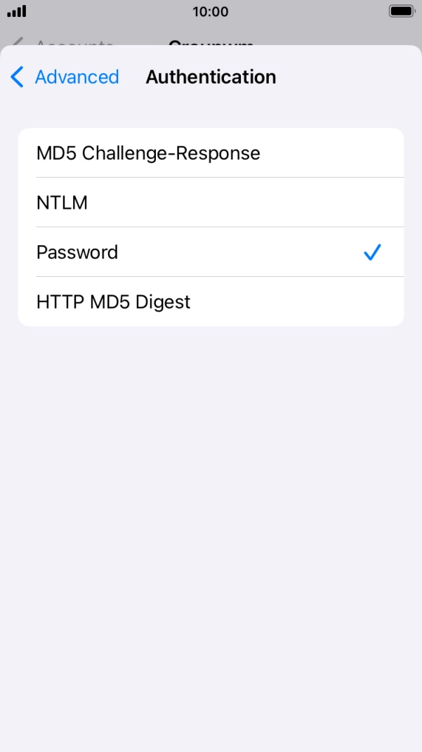 Press Password.