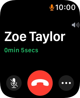 Press the end call icon.