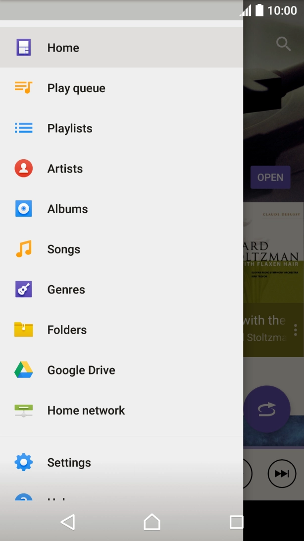 Press the required category and go to the required audio file.