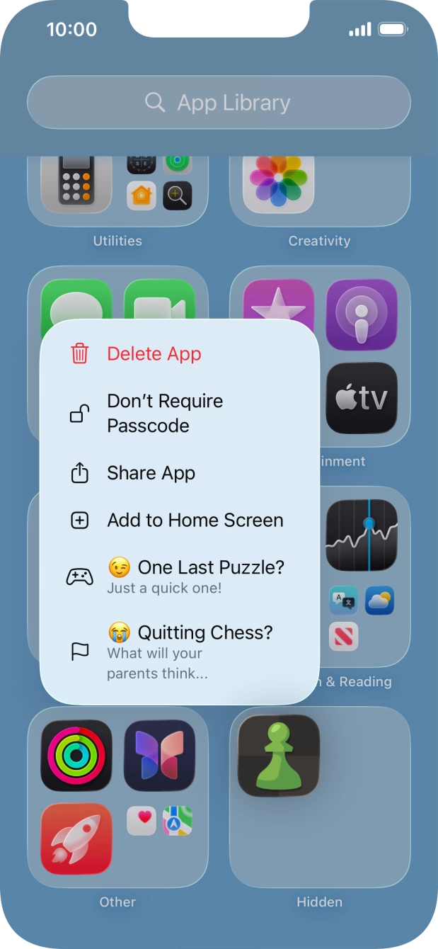 Press Don't Require Passcode.