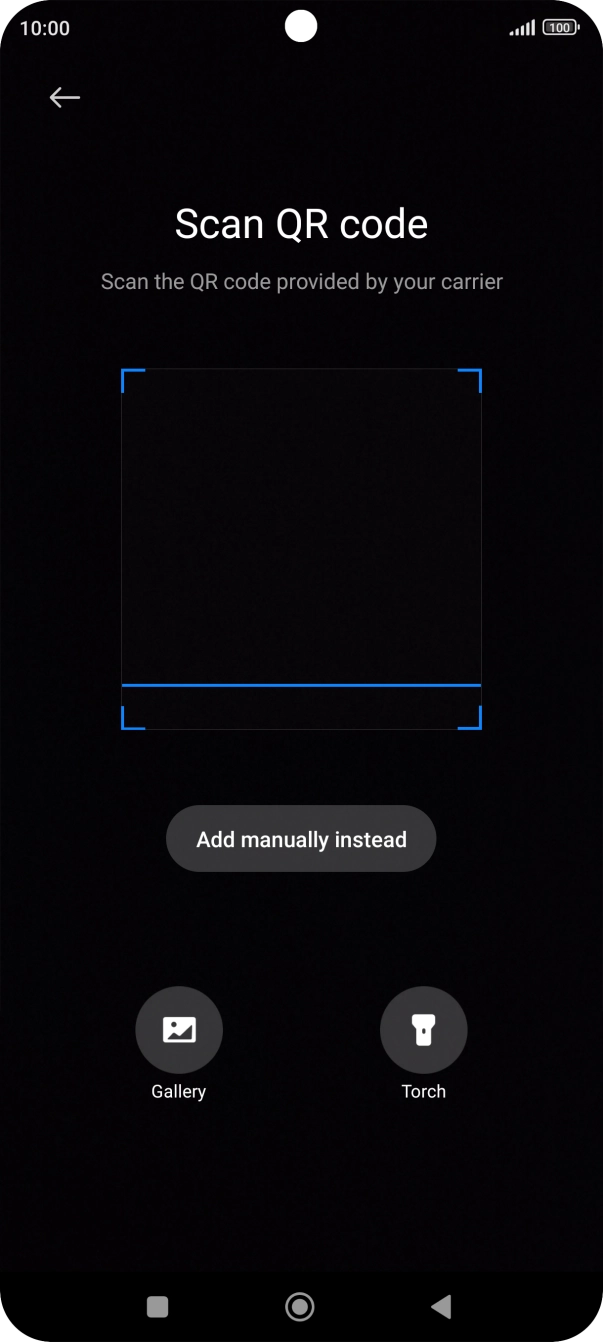 Place the QR code you've received inside the phone camera frame to scan the code.