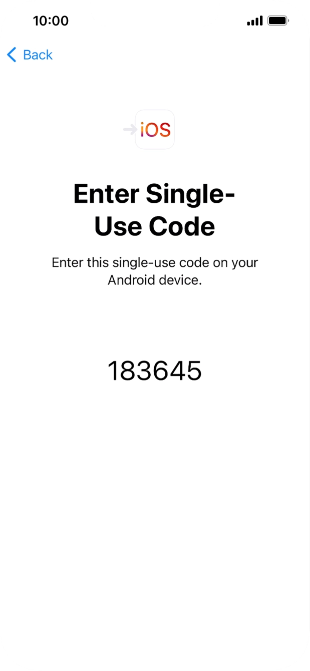 Follow the instructions on the screen and in the 'Move to iOS' app to transfer the content from the Android phone to your phone and set up your phone and prepare it for use.