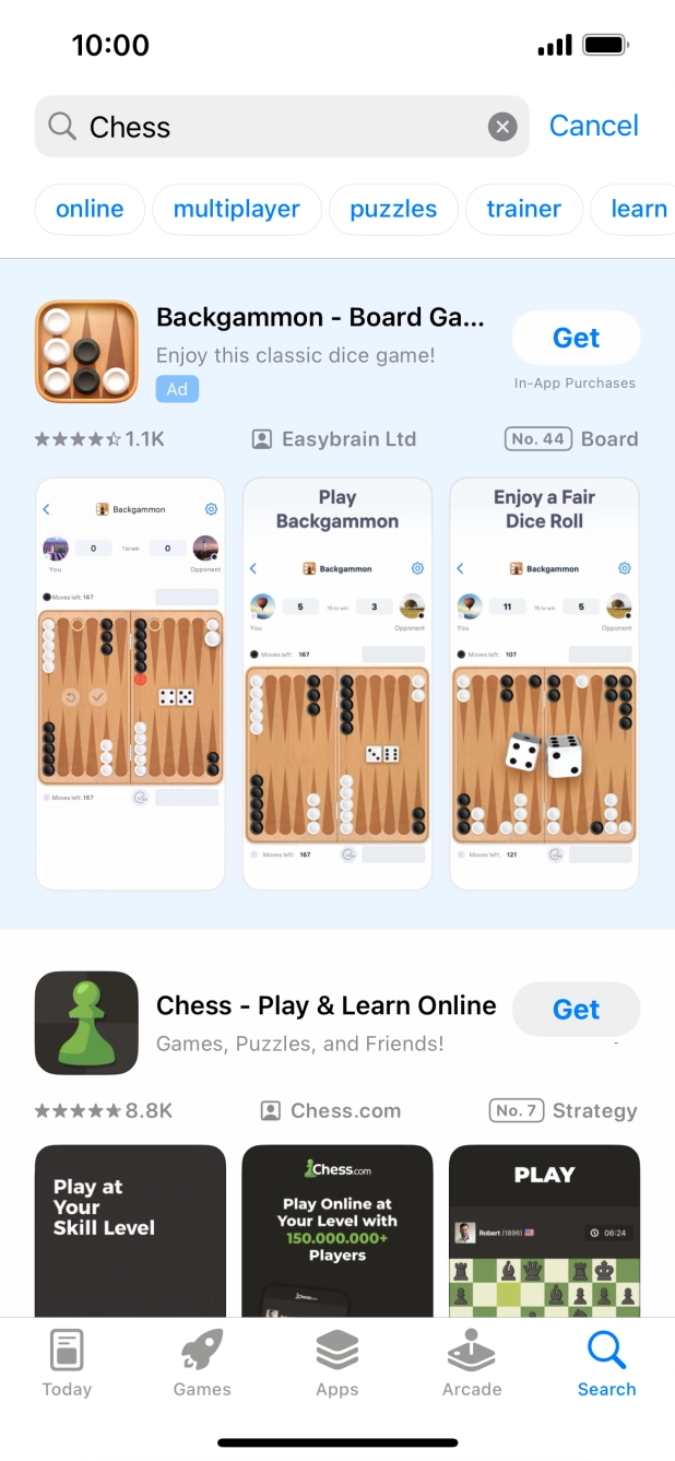 Press the required app. Press the required app.