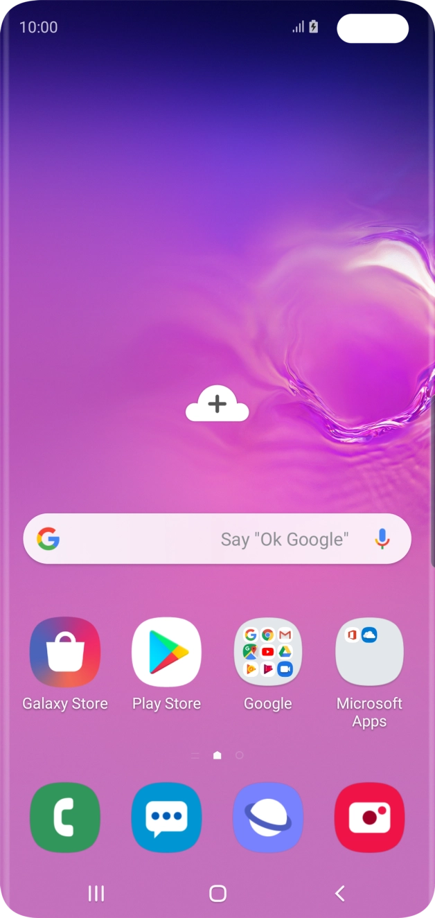 When the battery charging icon is displayed, charging is in progress.