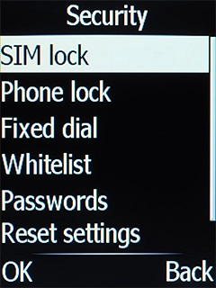 Select SIM lock.