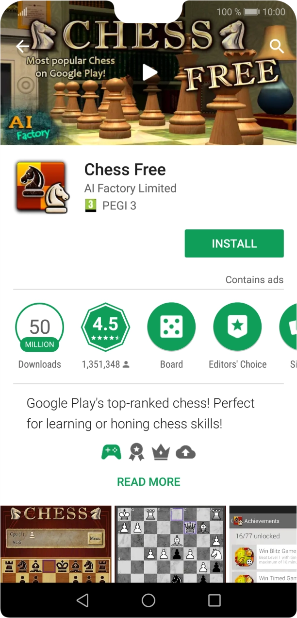 Press INSTALL and follow the instructions on the screen to install the app.