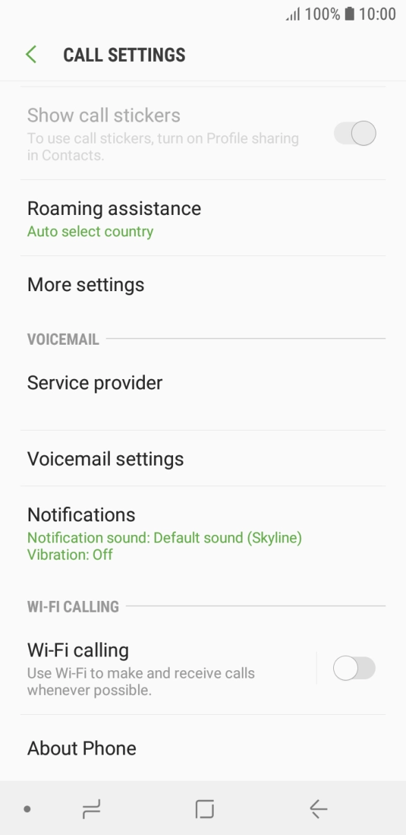 Press More settings.