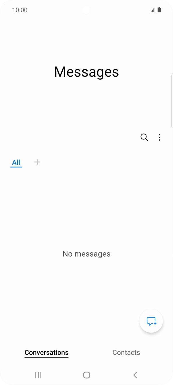 Press the new message icon. Press the new message icon.